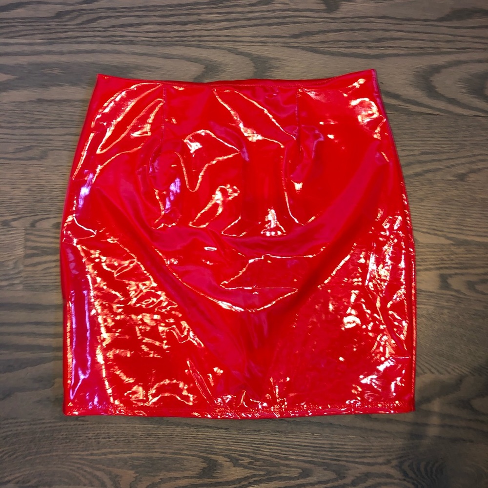 Red Latex Skirt